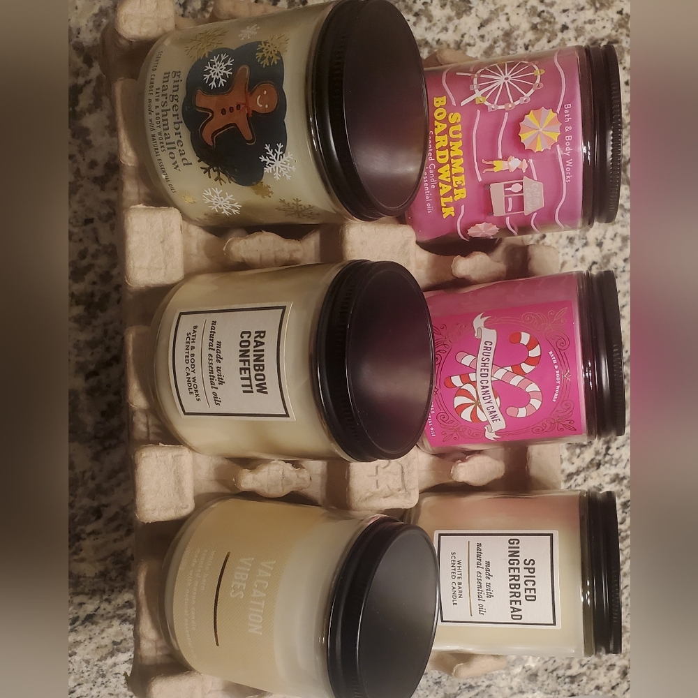 6 BBW Single Wick Candles